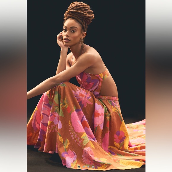 Farm Rio Embroidered Open-Back Dress - Picture 5 of 10